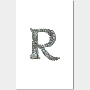 Skull Alphabet R Posters and Art